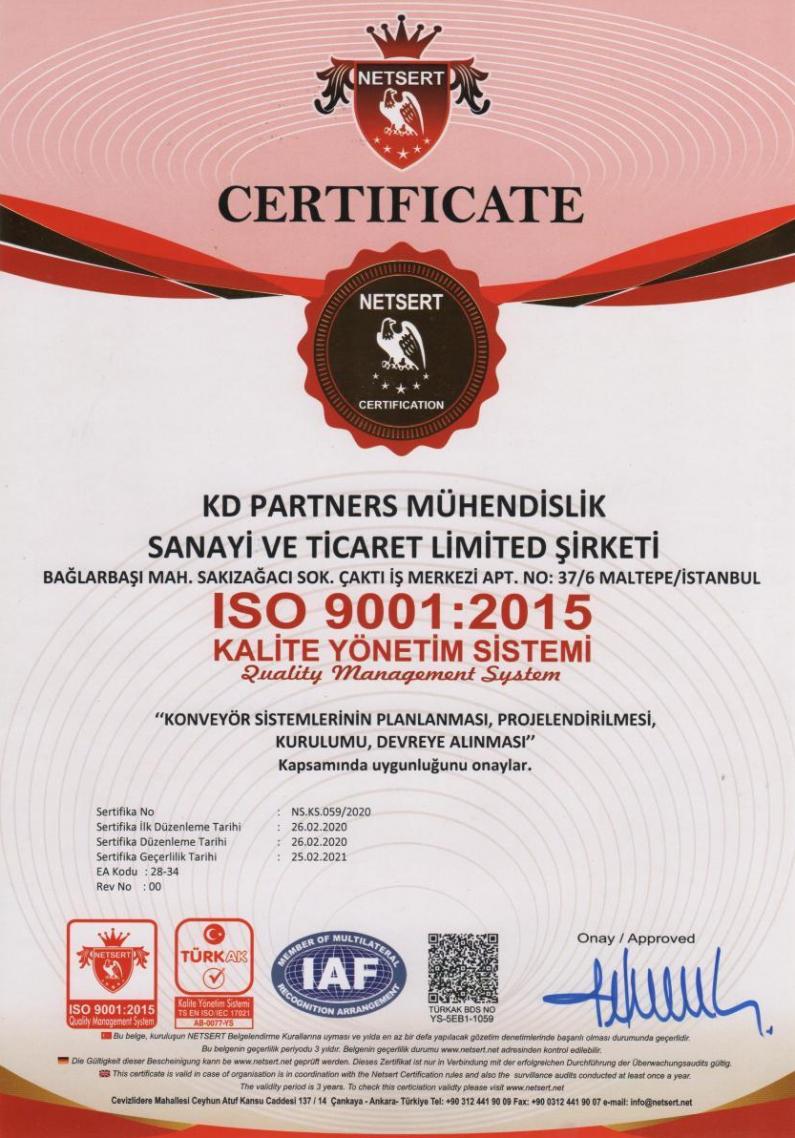 ISO 9001 2015 Kalite Yönetim Sistemi Quality Management System